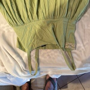 Green Sleeveless Top with Lace Detail gap xxl 14-16